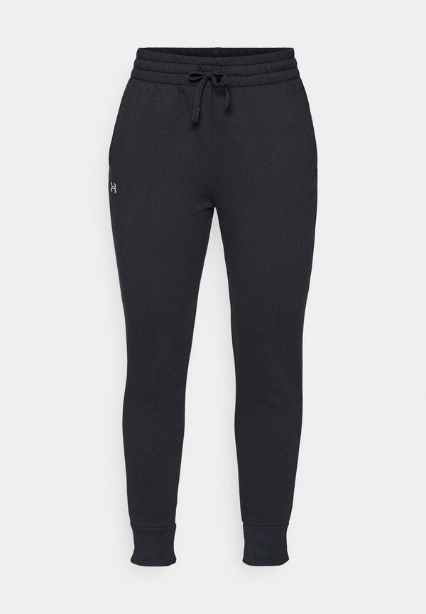 Under Armour RIVAL FLEECE - Tracksuit bottoms - black/white