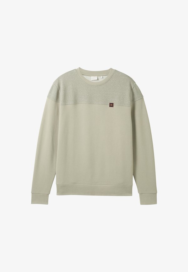 TOM TAILOR MIT LOGO BADGE - Sweatshirt - hellgrün