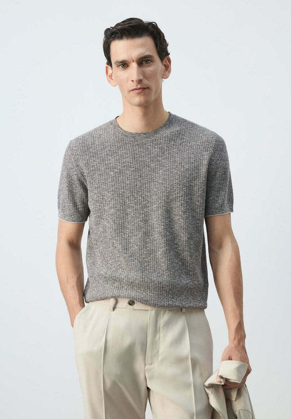 Mango ADULT - Basic T-shirt - navy