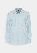 GAP THE BIG SHIRT BLEACH CHAMBRAY