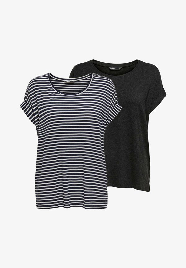 ONLY MOSTER 2 PACK - Print T-shirt - night sky w  cd stripes