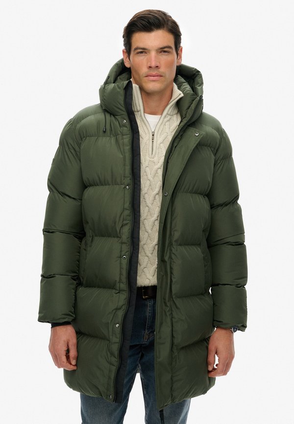 Superdry & Co SUPERDRY HOODED SPORTS PUFFER JACKET... - Winter coat - dark moss green