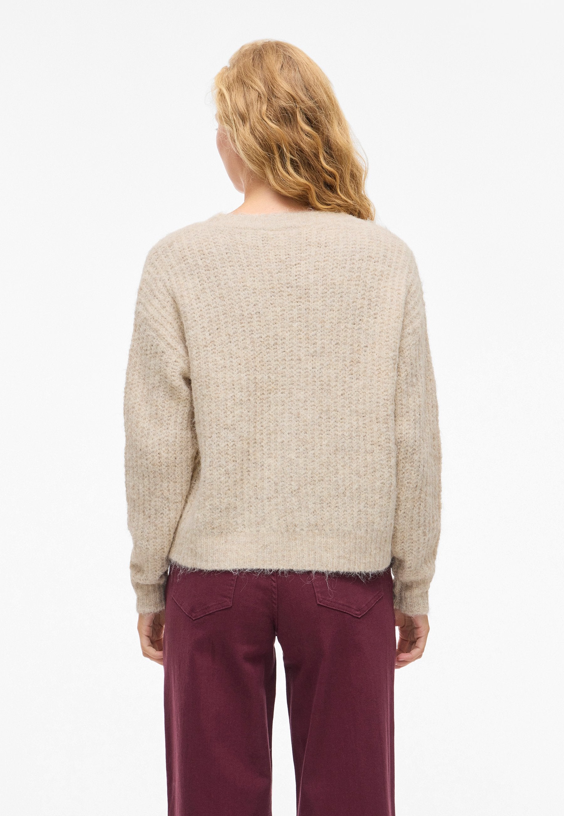 VILA VILAMPE V-NECK L/S KNIT TOP-NOOS
