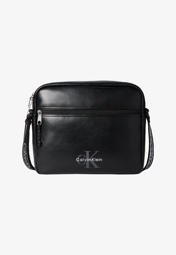 Calvin Klein LOGO FLIGHT BAG - Cross body bag - black