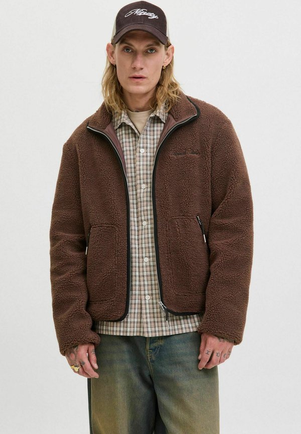 Jack & Jones Teddy Teddy - Fleece jacket - deep mahogany