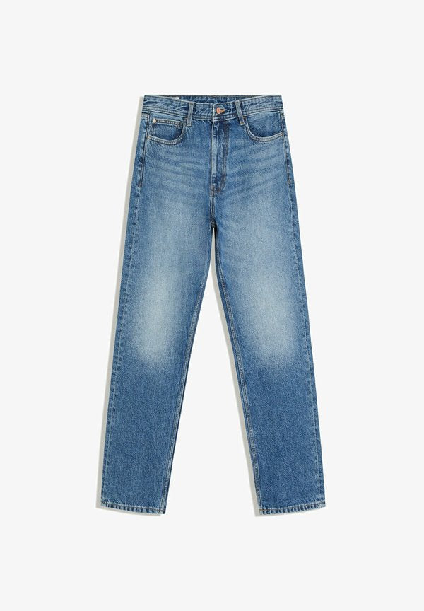Bershka STRAIGHT-LEG - JEANS - Straight leg jeans - dark blue