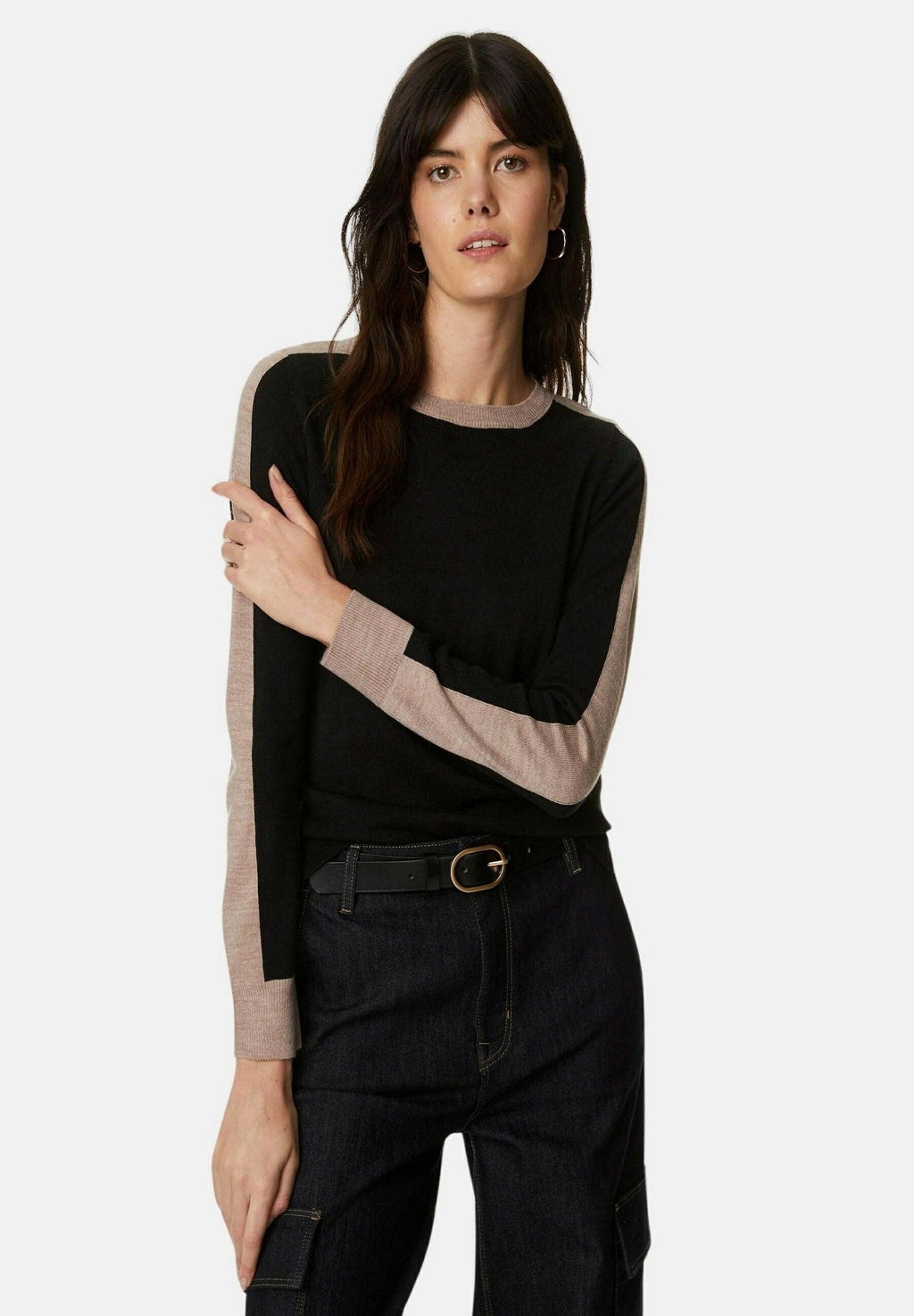 Marks & Spencer SUPERSOFT STRIPED CREW NECK