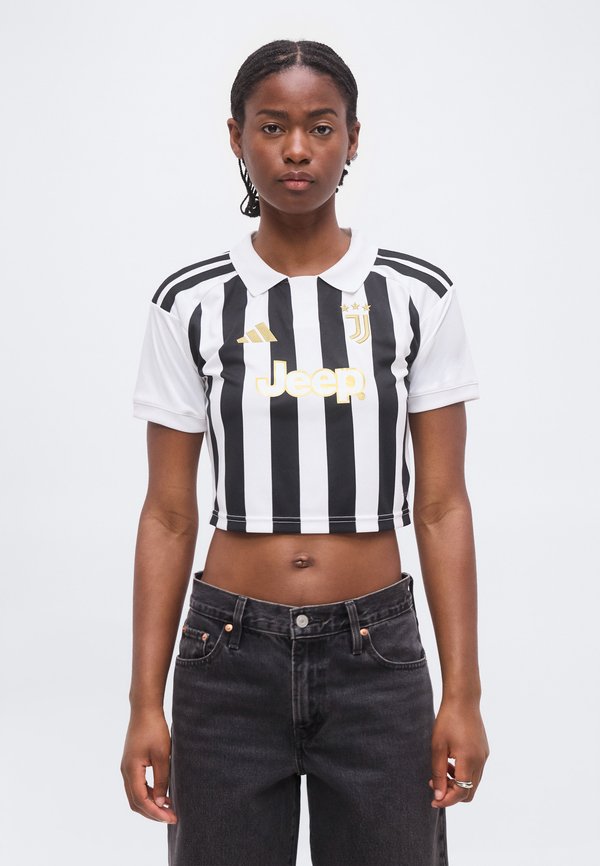 adidas Performance JUVENTUS 26/27 HOME CROPPED - Club wear - white/black