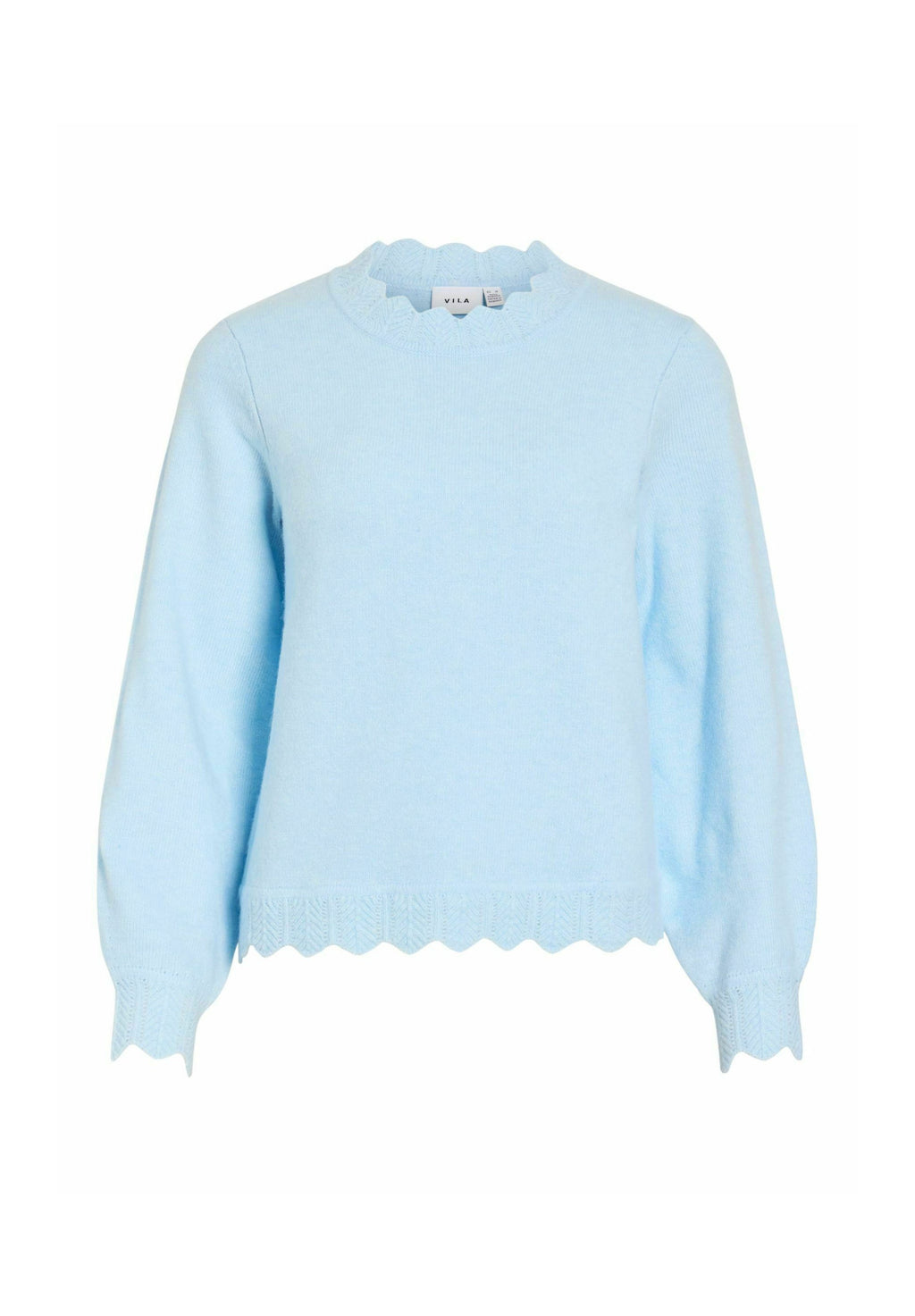 VILA VINIKOLINA O-NECK L/S KNIT TOP - NOOS