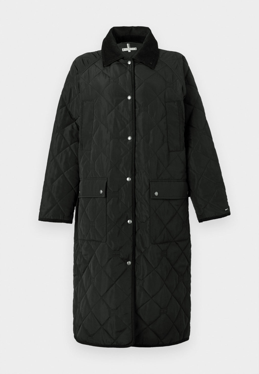 FLAG QUILTED PADDED OVERSIZED LONGLINE COAT Media 1