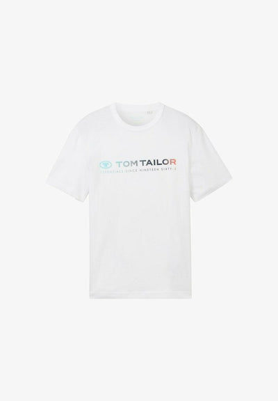 TOM TAILOR MIT LOGO  - Print T-shirt - white