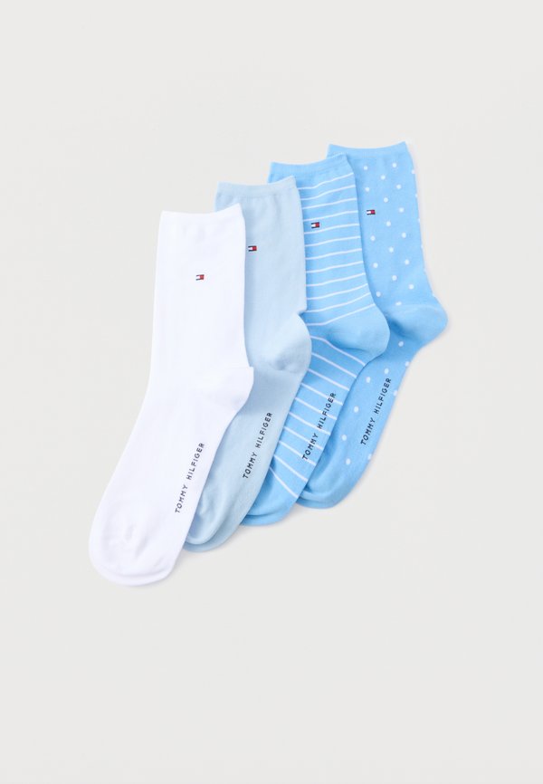 Tommy Hilfiger 4 PACK - Socks - light blue/white