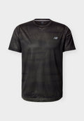 New Balance ATHLETICS - Sports T-shirt - black/castlerock/slate grey