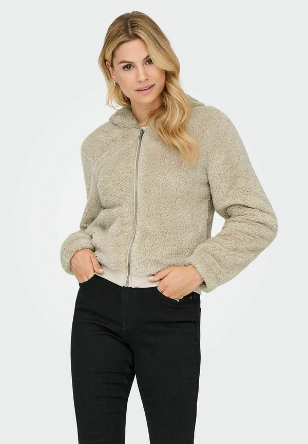 ONLY ONLANNA - Fleece jacket - pumice stone