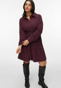 Vero Moda Curve VMCCLEO Short - Shirt dress - winetasting