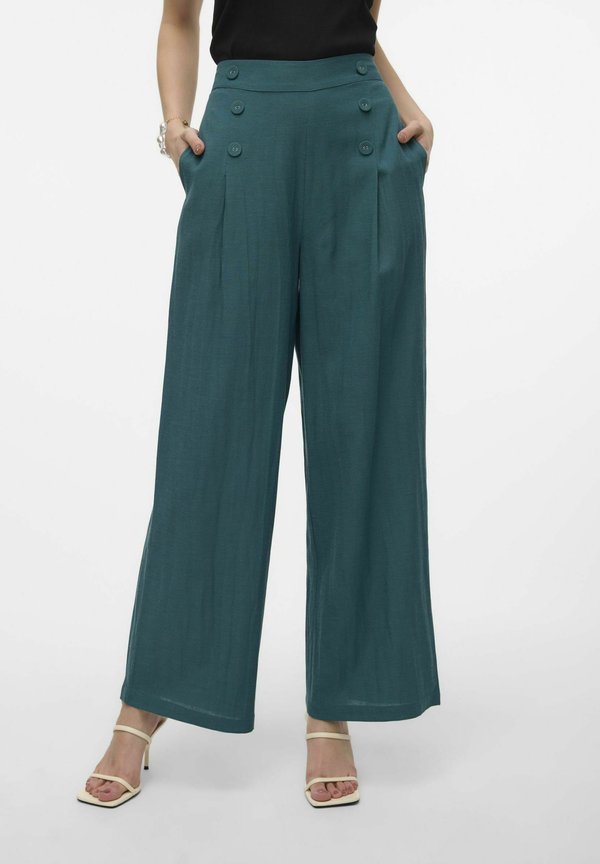Vero Moda Wide-leg VMGISELLE High waist - Trousers - balsam