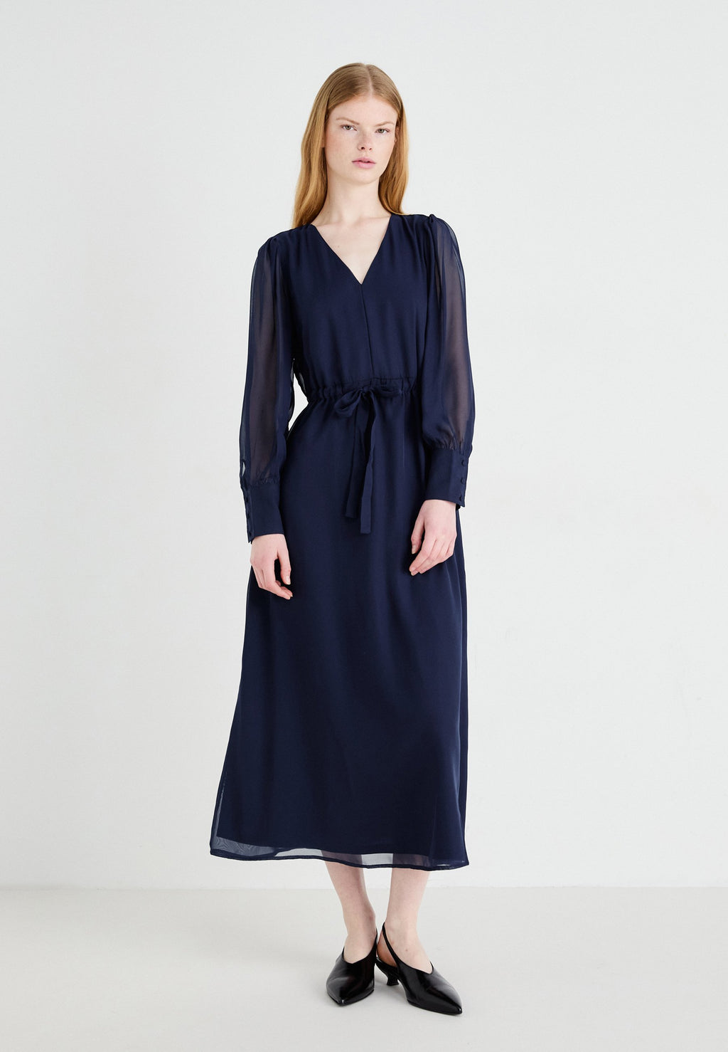VILA VIMONE VNECK ANKLE DRESS