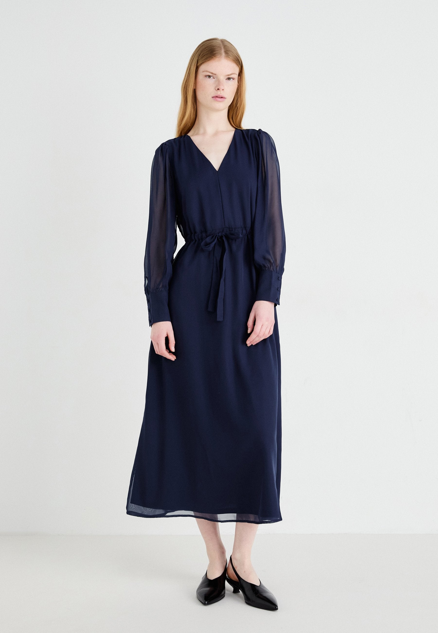 VILA VIMONE VNECK ANKLE DRESS