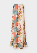 ADRIANA DEGREAS FLORAL STRAPLESS LONG DRESS