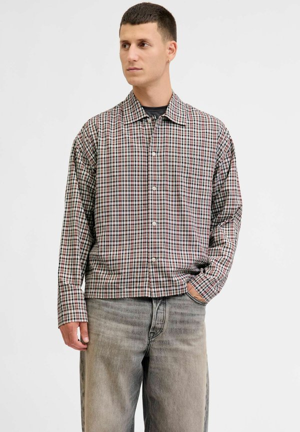 Jack & Jones JORAUSTIN CLEAN CHECK SHIRT LS SN - Shirt - tibetan red