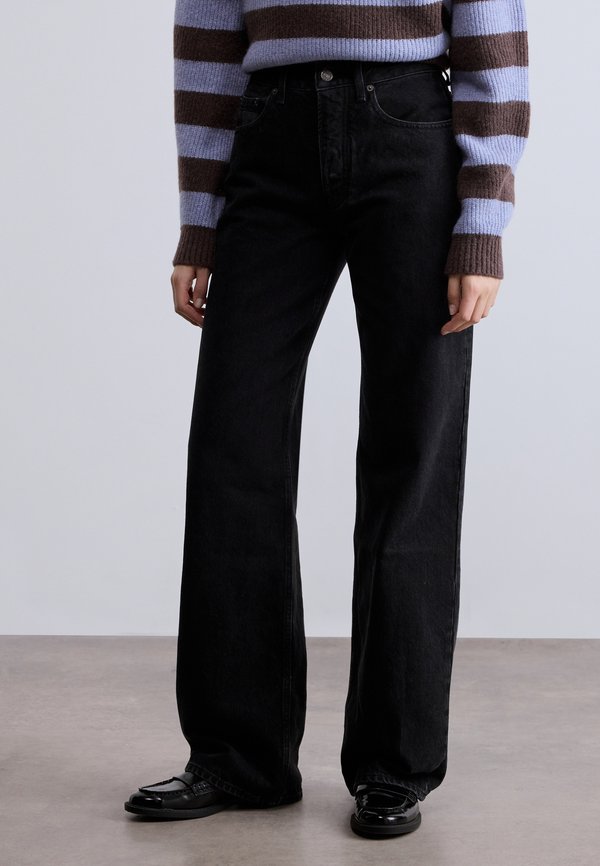 Tommy Jeans MIA MID RISE RELAXED STRAIGHT LEG BLACK JEANS