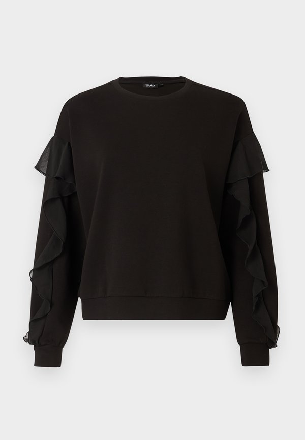 ONLY ONLSCARLET FLOUNCE - Sweatshirt - black