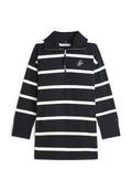HALF-ZIP RELAXED MINI SWEATSHIRT DRESS Media 1