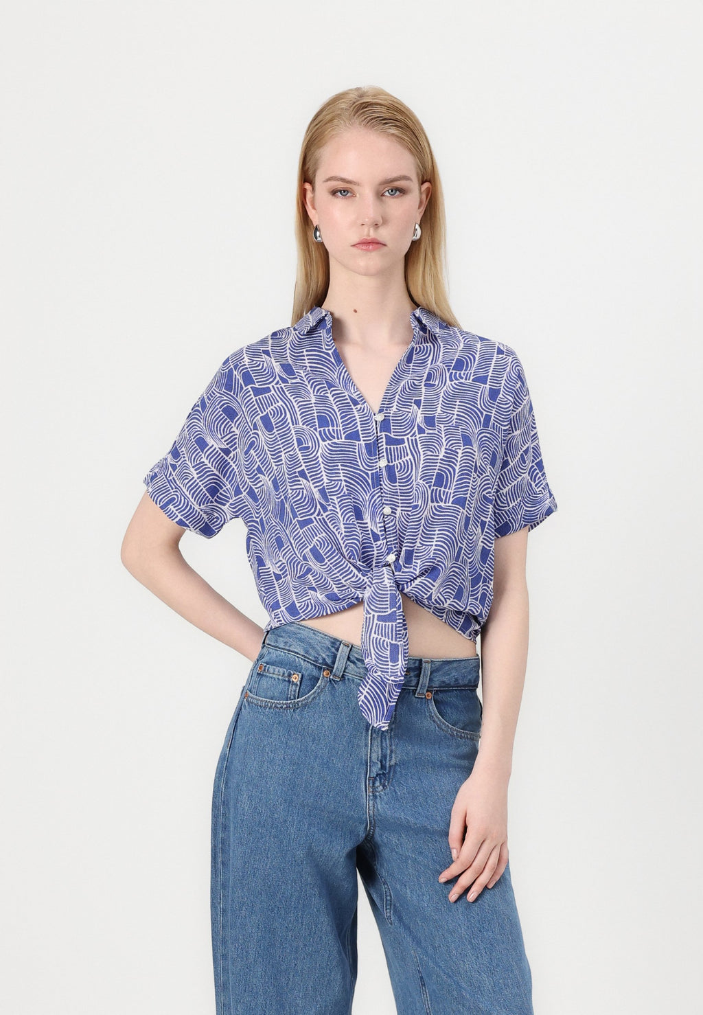 ONLY ONLNOVA KNOTTED SHIRT