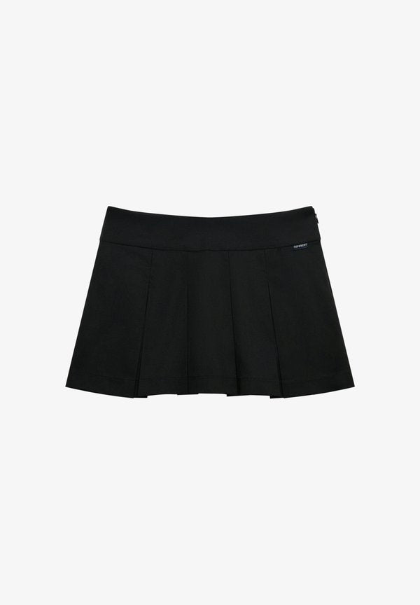 Superdry & Co SUPERDRY MINI PLEATED SKORT.. - A-line skirt - black