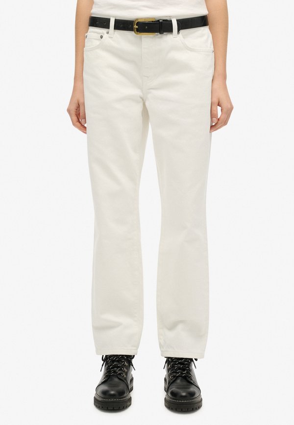 Superdry & Co MID RISE - Straight leg jeans - ecru denim