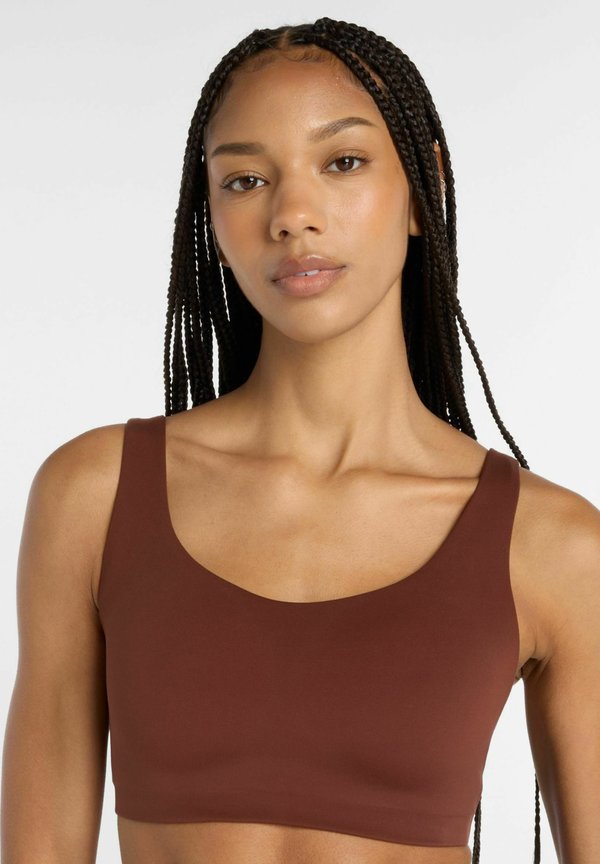 New Balance Medium support sports bra - rich oak
