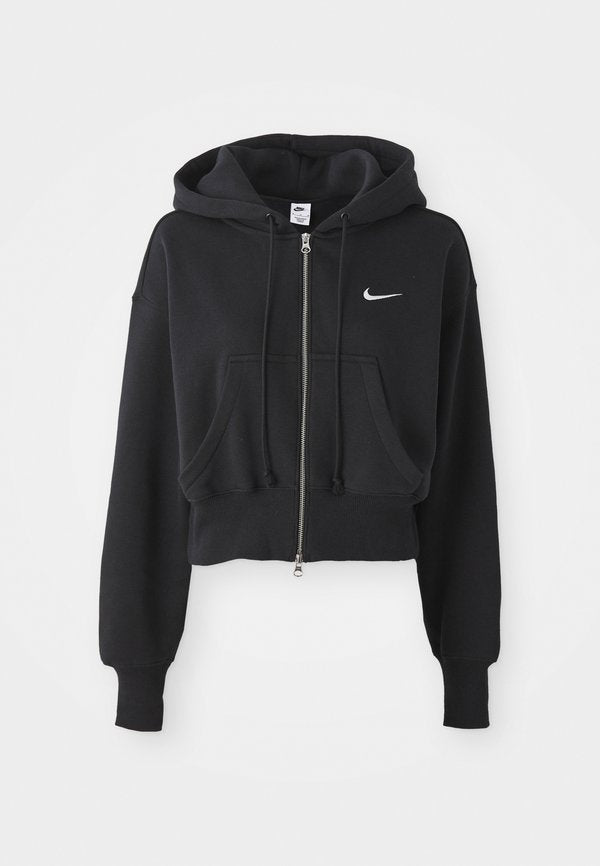 Nike Sportswear CROP - Zip-up sweatshirt - black/sail