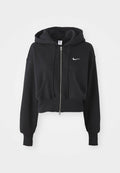 Nike Sportswear CROP - Zip-up sweatshirt - black/sail