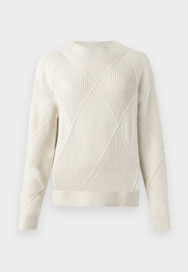 TOM TAILOR FUNNEL NECK - Jumper - sand stone beige