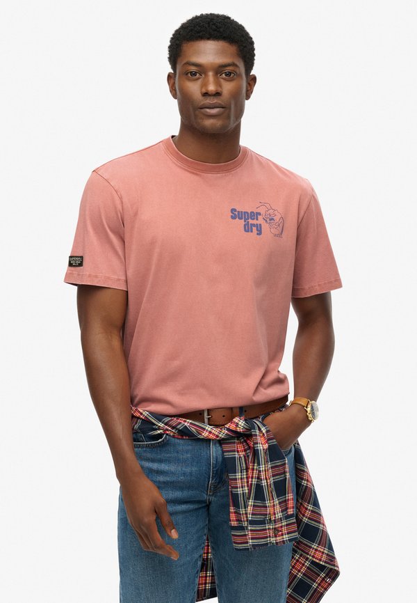 Superdry & Co TRADE TOOLS  - Print T-shirt - cedar wood brown