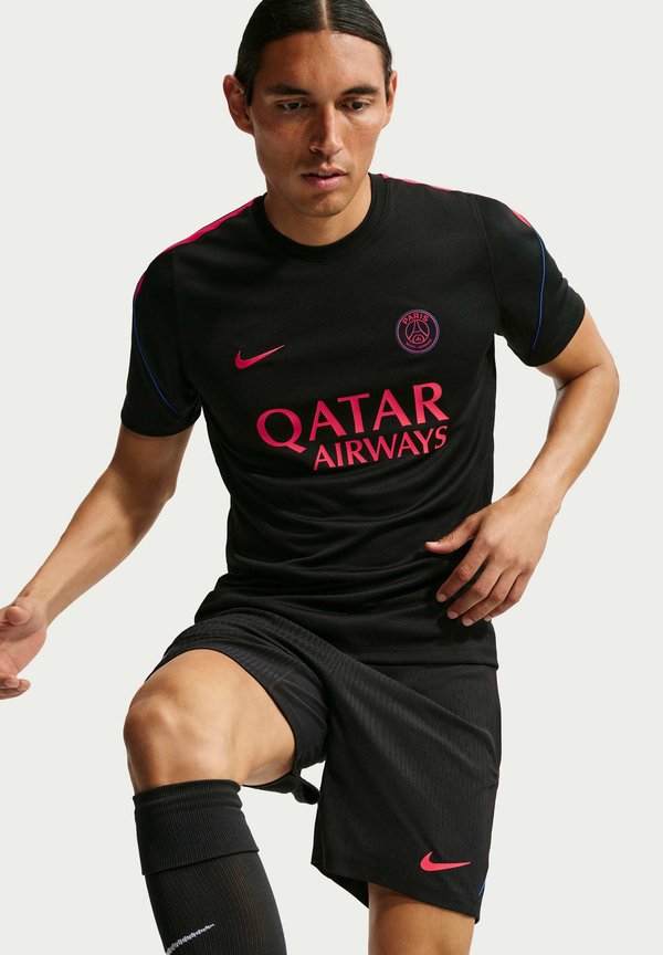 Nike Performance PSG M NK DF STRK SS TOP K - Club wear - black/hyper royal/global red/(global red) (full spon-plyr)
