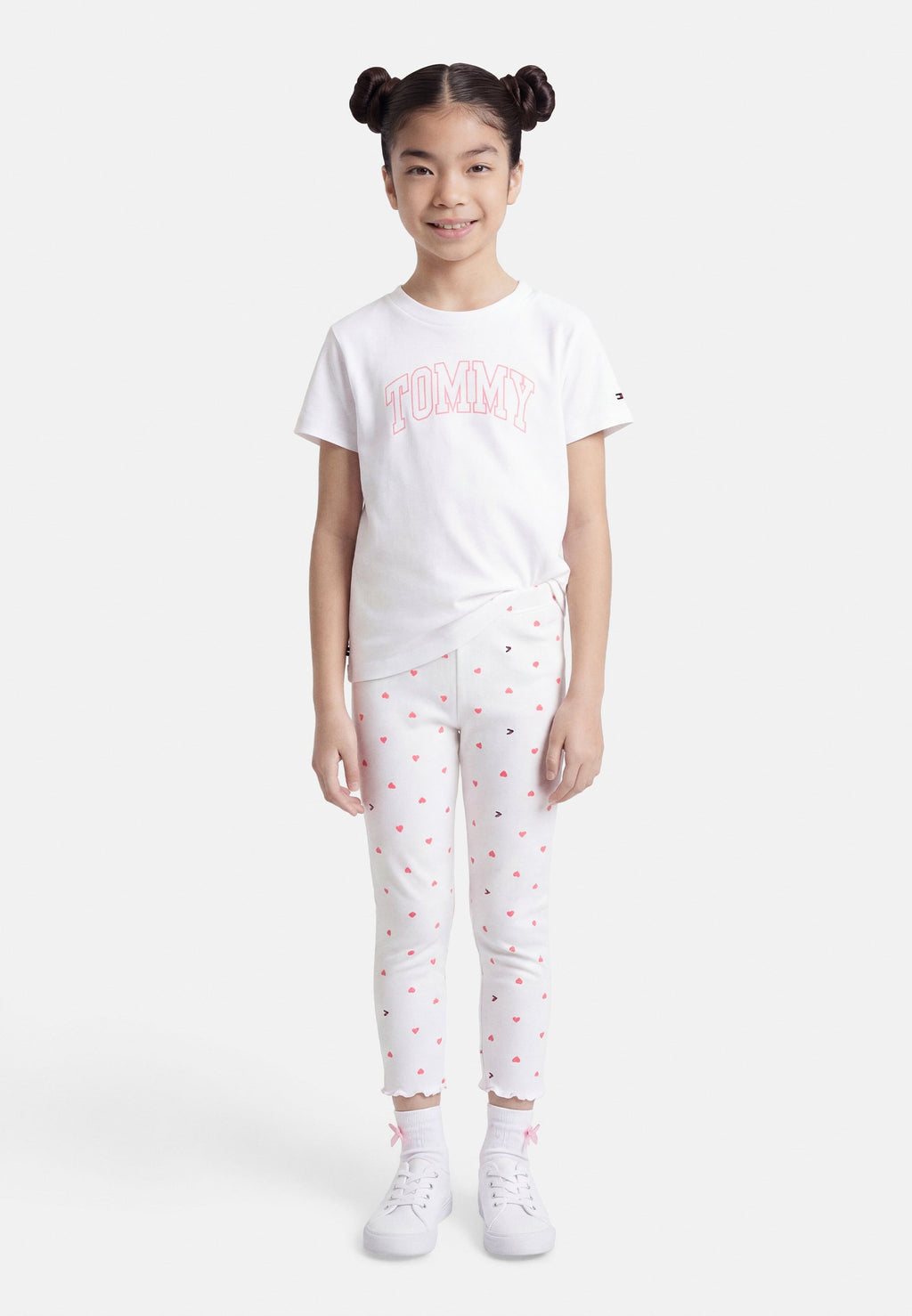 PRINT POINTELLE JERSEY T-SHIRT AND LEGGINGS SET Media 2
