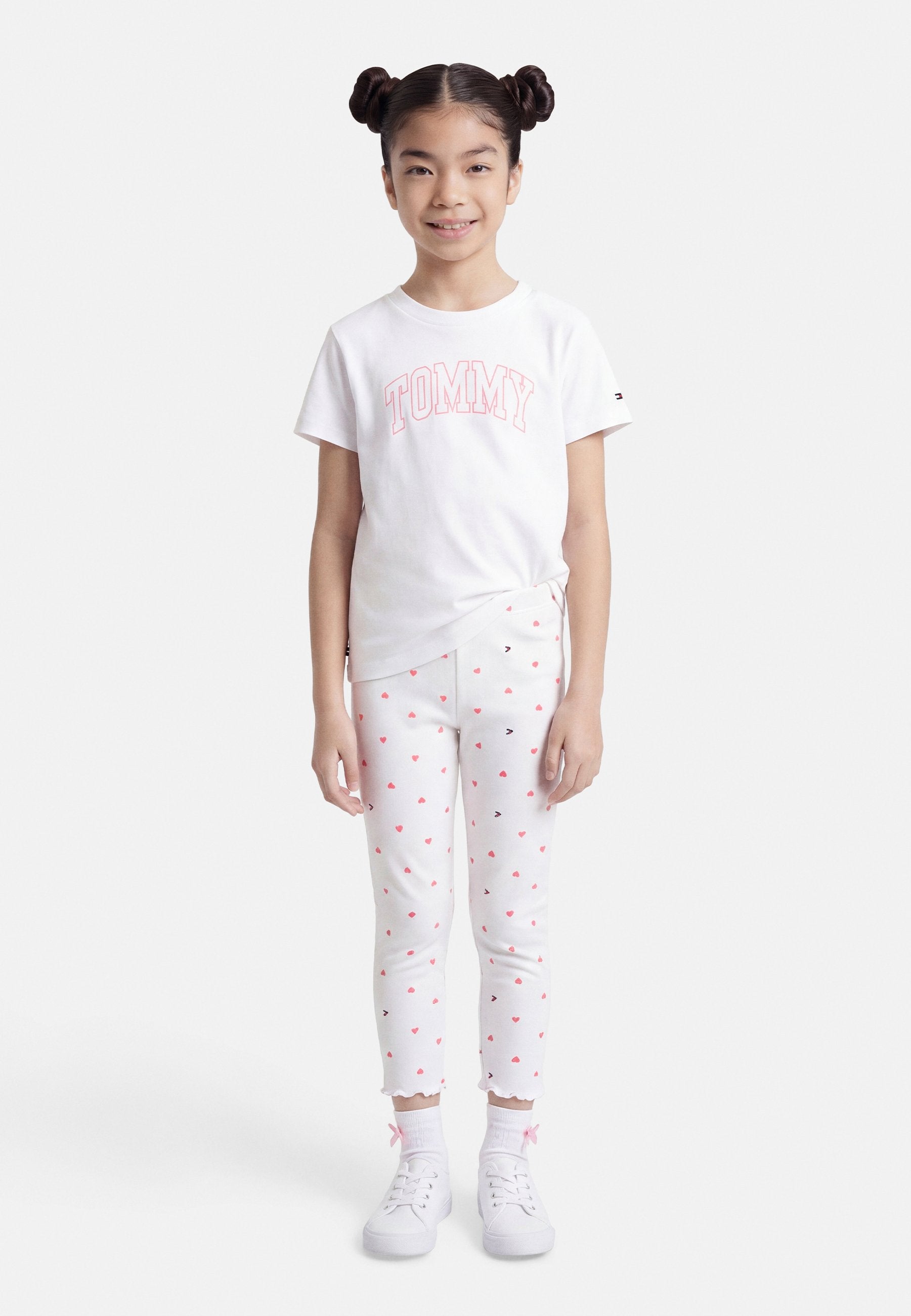 PRINT POINTELLE JERSEY T-SHIRT AND LEGGINGS SET Media 2