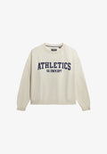 Superdry & Co ATHLETIC ESSENTIALS APPLIQUE CREW - Sweatshirt - desert bone off white