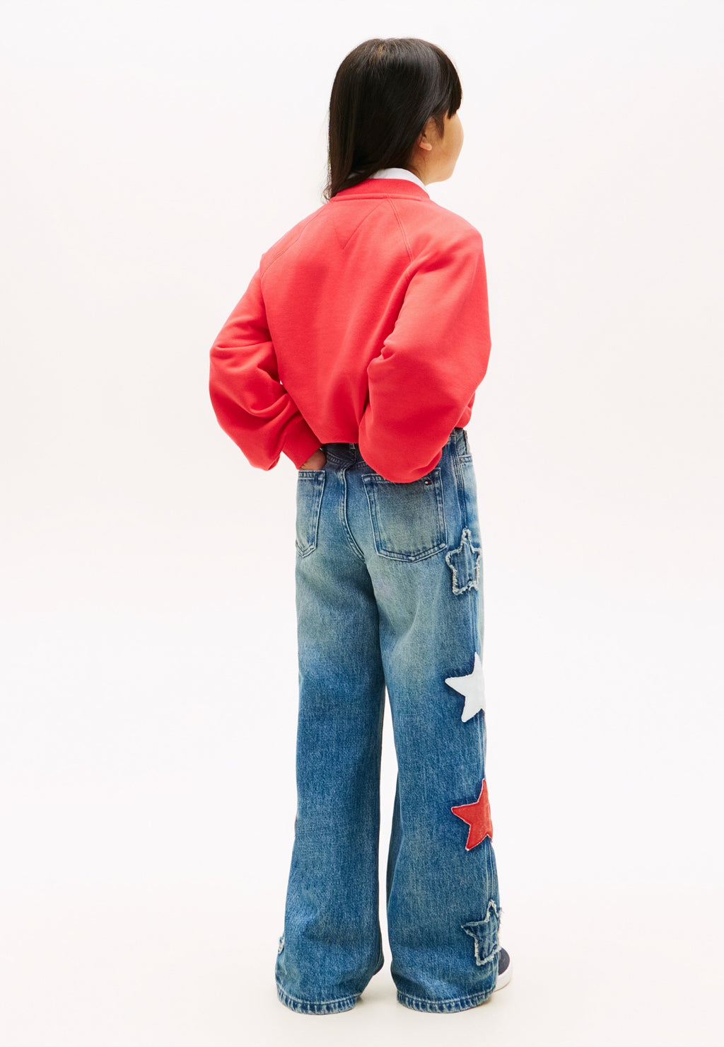 WAVY FLAG PUFF HEM RELAXED SWEATSHIRT Media 4