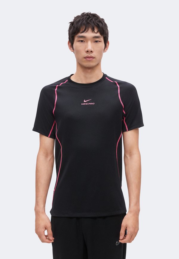 Nike Performance Sports T-shirt - black/hyper pink