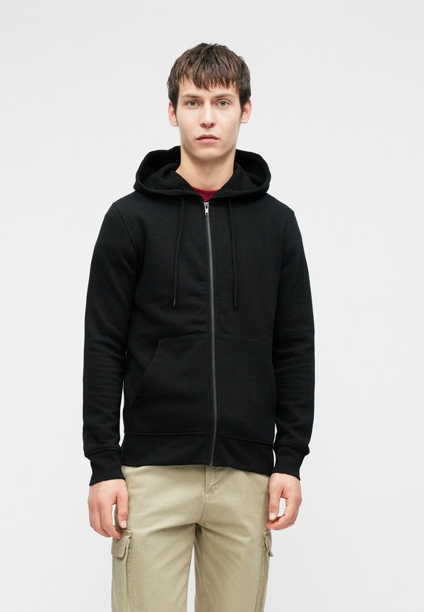 Jack & Jones Zip Plain Zip - Zip-up sweatshirt - schwarz