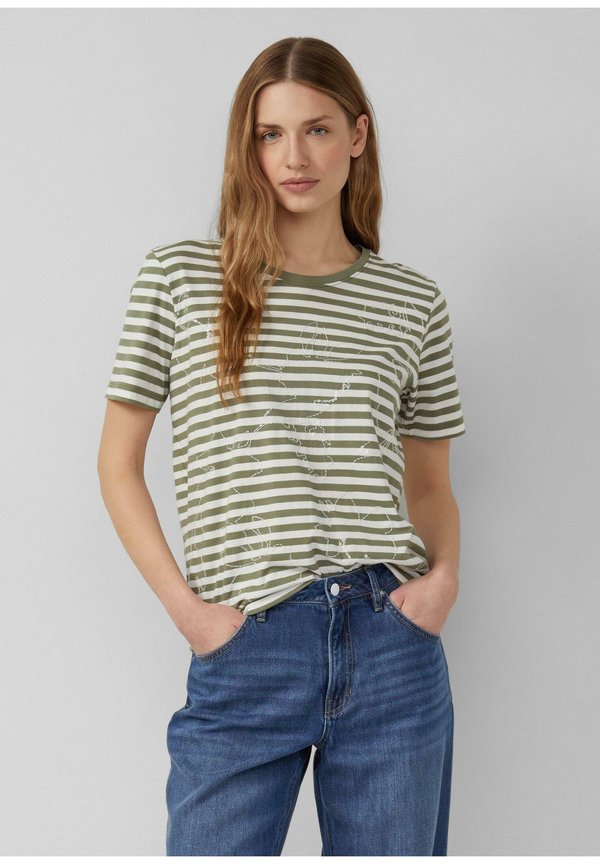 s.Oliver Print T-shirt - olivgrün