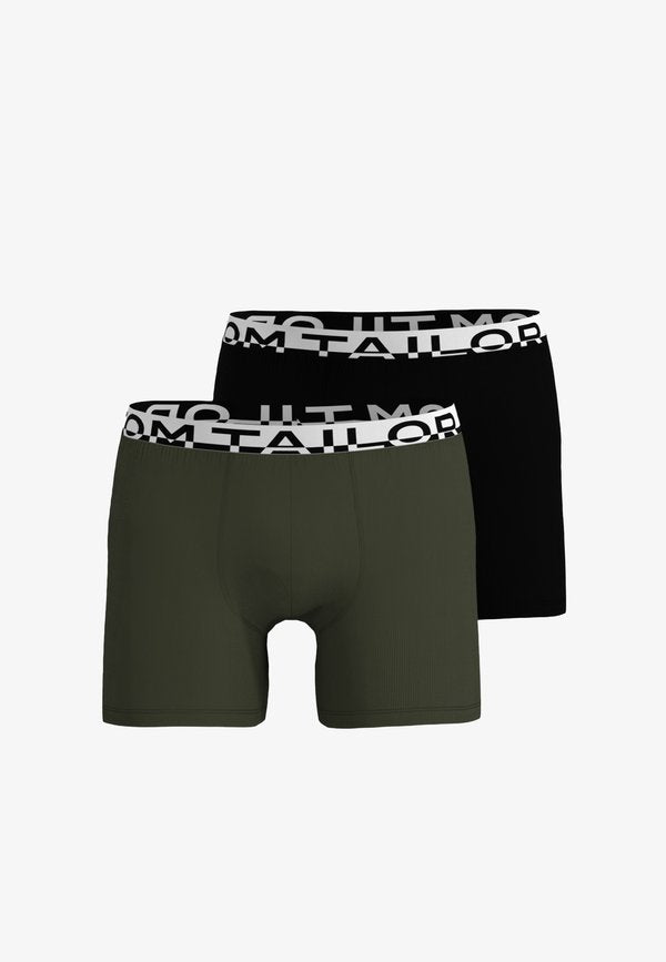 TOM TAILOR TOM TAILOR LONG-PANTS 2ER PACK - Trunks - grün-dunkel-uni