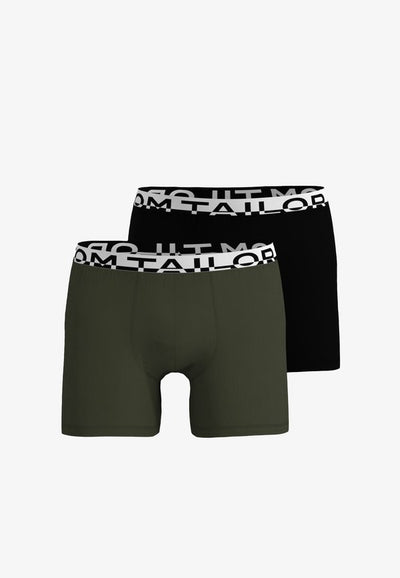 TOM TAILOR TOM TAILOR LONG-PANTS 2ER PACK - Trunks - grün-dunkel-uni