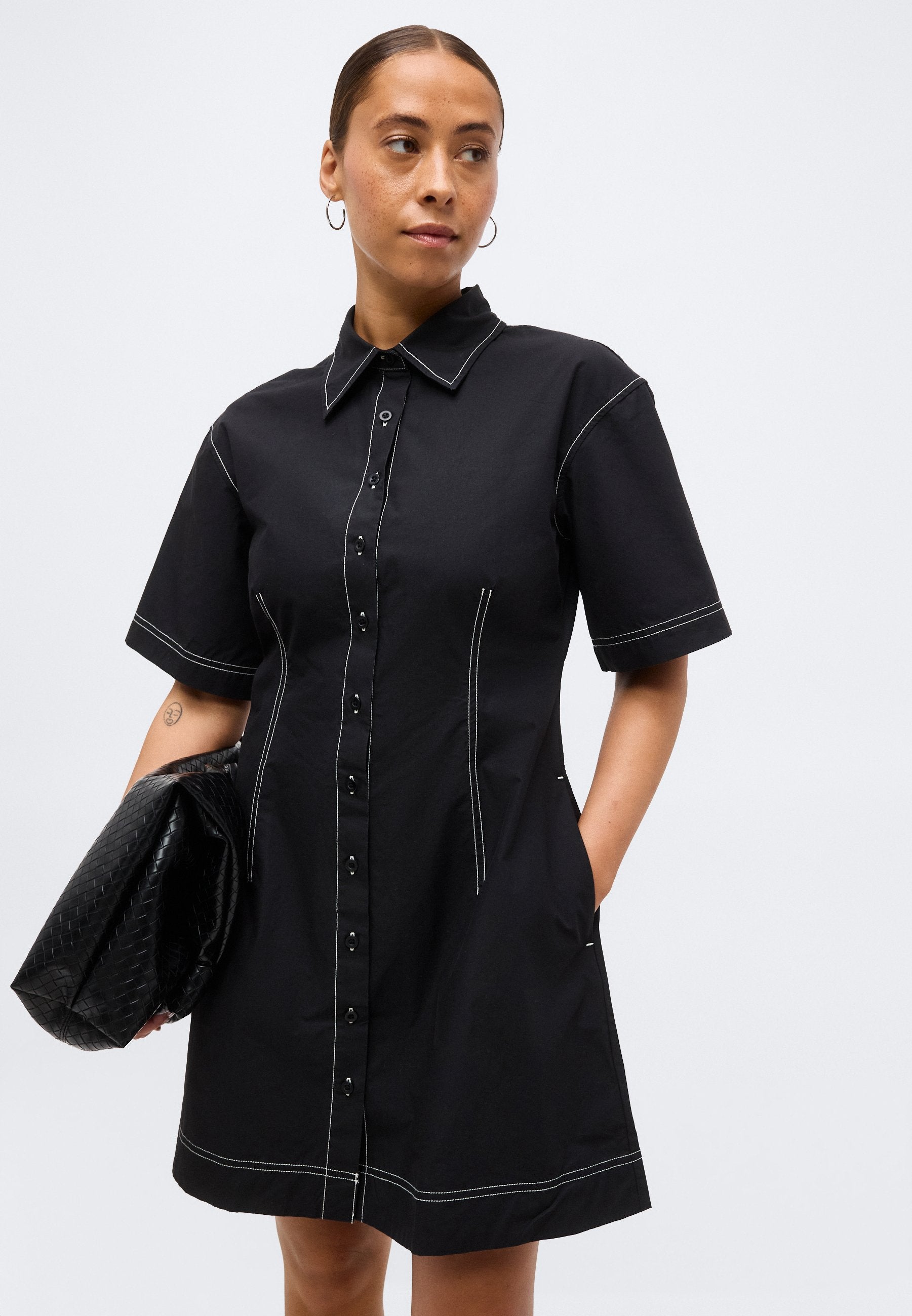GAP Petite FITTED MINI SHIRTDRESS