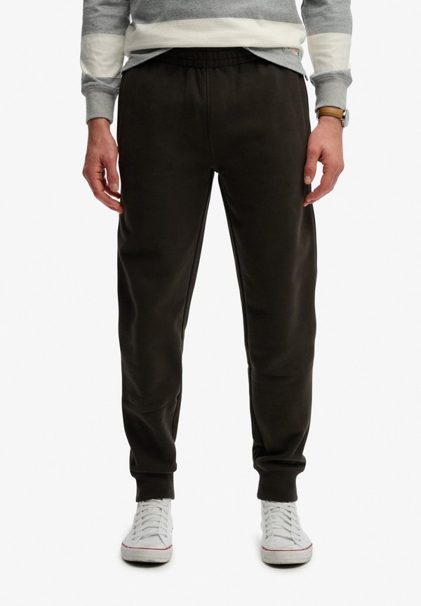 Superdry & Co ESSENTIAL LOGO JOGGERS - Tracksuit bottoms - dark grey green