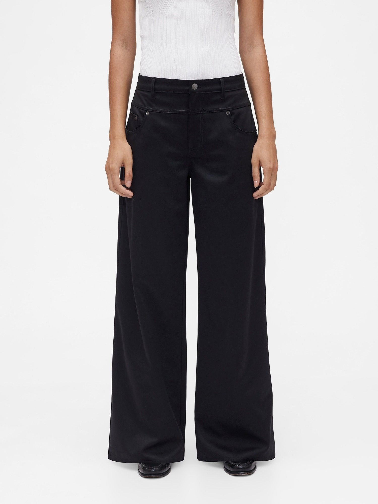 GAP GAPSTUDIO LOW RISE SATIN BAGGY PANTS