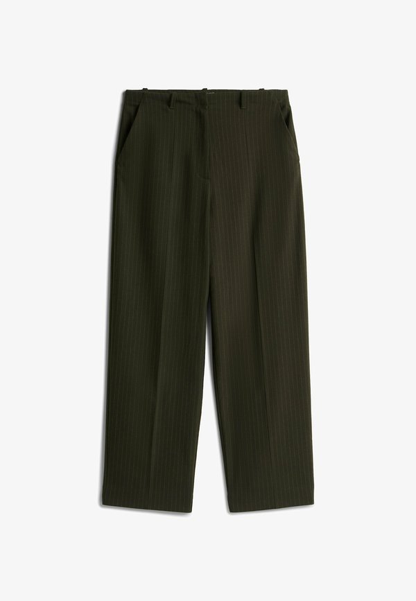 Tommy Hilfiger PINSTRIPE PANT - Trousers - camo green pinstripe