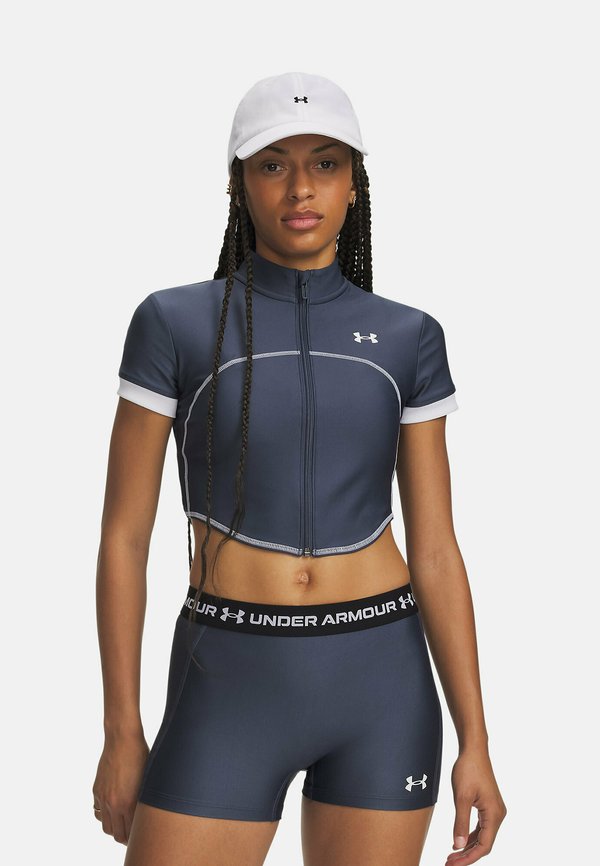 Under Armour HEATGEAR - Zip-up sweatshirt - downpour gray